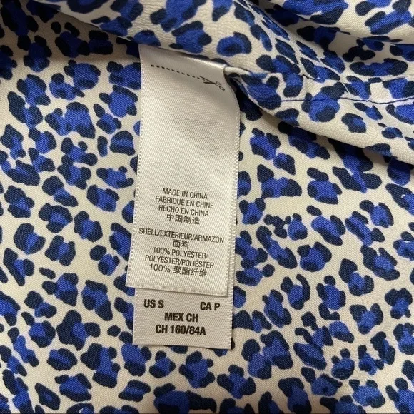 Juicy Couture Animal-Print Button-Up Top Small - Picture 2 of 12